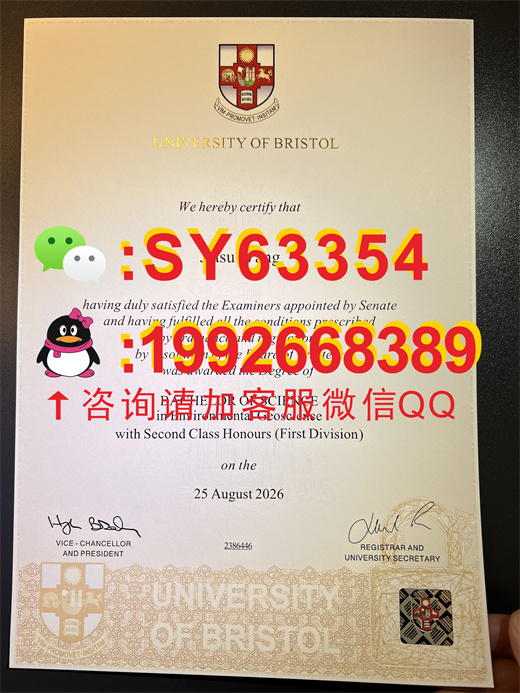 布里斯托大学毕业证书模板展示   /  成绩单样本展示